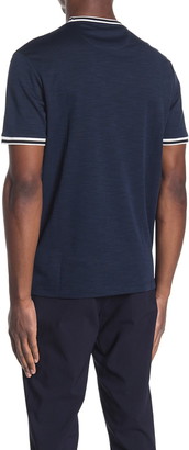 Michael Kors Stripe Trim Slub Knit T-Shirt
