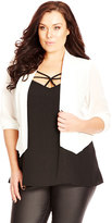 Thumbnail for your product : City Chic Ivory Cropped Blazer Jacket