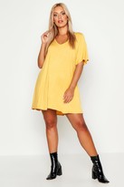 Thumbnail for your product : boohoo Plus V Neck Swing Dress