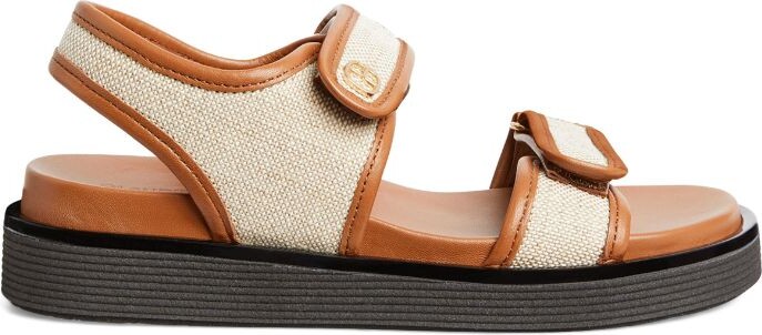 Claudie Pierlot Leather And Canvas Sandals - ShopStyle