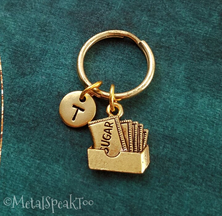Etsy Sugar Keychain Small Packet Packets Charm Daughter Coffee Mother's Day Girlfriend