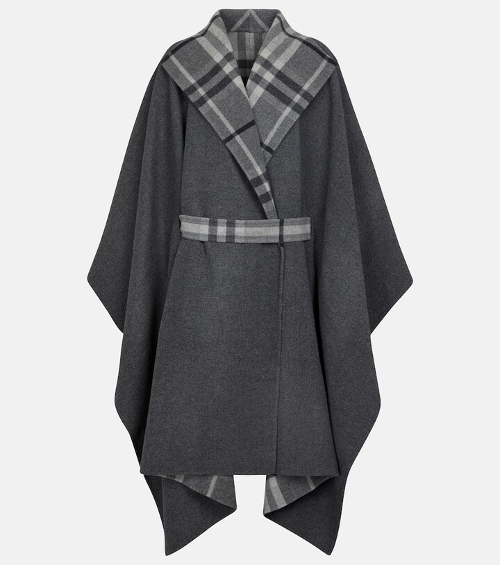 burberry wool cape