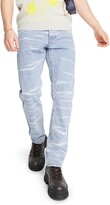 Thumbnail for your product : Topman Wavy Bleach Straight Leg Jeans