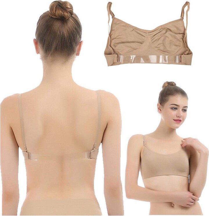iMucci Professional Beige Clear Back Bra NO Sponge Seamless Backless