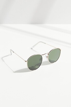 Urban Outfitters Billie Metal Round Sunglasses in Gold at