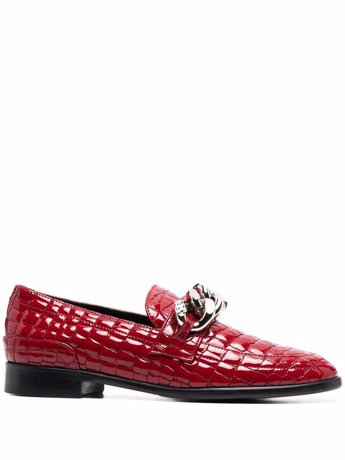 crocodile flat shoes