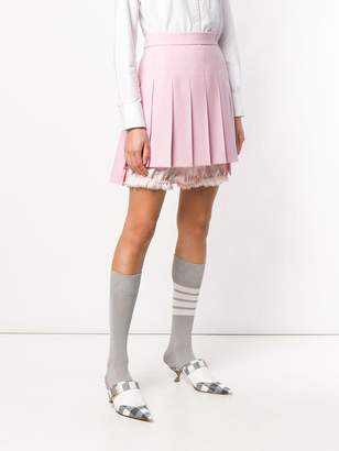 Thom Browne Lace Trim Bloomer Miniskirt