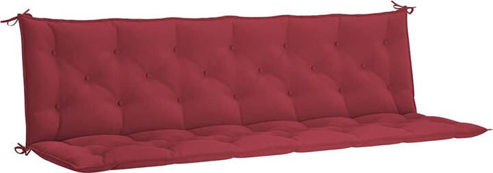 Garden Bench Cushion Wine Red 78.7"x(19.7"+19.7")x2.8" Oxford Fabric