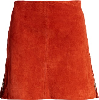 Blank NYC Side Zip Suede Miniskirt