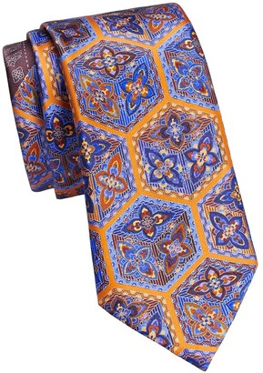 Ermenegildo Zegna Quindici Geometric Silk Tie - ShopStyle