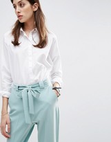 Thumbnail for your product : ASOS Cigarette Pants With Tie Waist