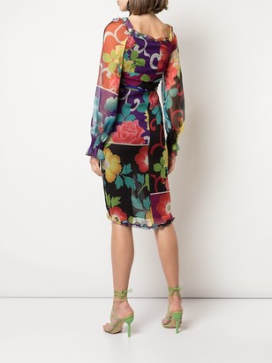 Etro Panelled Floral-Print Dress
