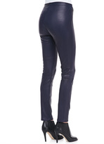 Thumbnail for your product : J Brand Jeans Leather Pull-On Leggings, Black Amethyst