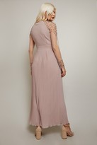Thumbnail for your product : Little Mistress Bridesmaid Viola Mink Embellished Pleated Midaxi Dress