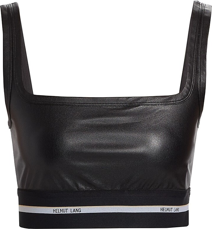 Helmut Lang Stretch Faux-Leather Bra Top - ShopStyle