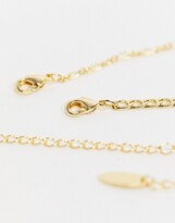 Thumbnail for your product : Orelia multirow necklace in figaro and flat curb gold plate