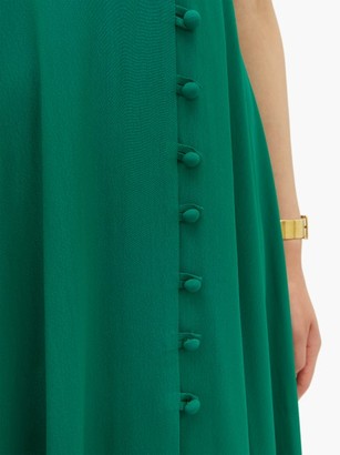 Gioia Bini Carolina Gathered Cady Midi Dress - Green