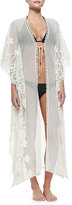 Thumbnail for your product : Alice + Olivia Edna Swiss-Dot/Lace Tie Coverup