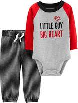 Thumbnail for your product : Carter's Baby Boy's Valentine's Day Little Guy Big Heart Bodysuit and Pants