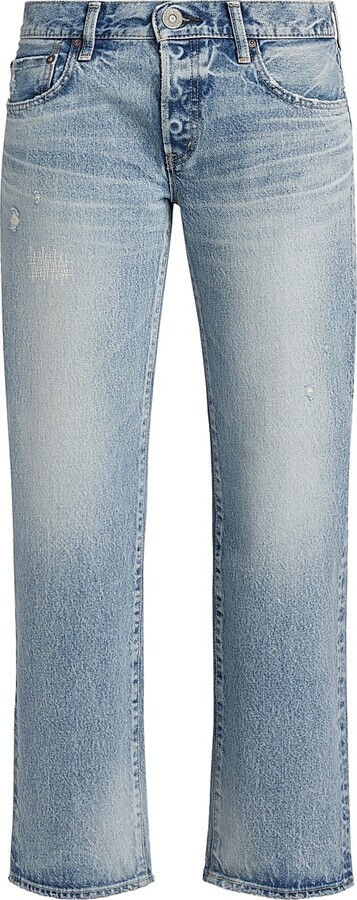 Moussy Vintage Women's Aurantia Straight Low-Rise Jeans - Light Blue - Size 28