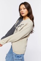 Thumbnail for your product : Forever 21 Women's Colorblock Skeleton Graphic Pullover in Black/Taupe Small
