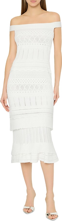 Milly Maven Ruffle Midi Dress