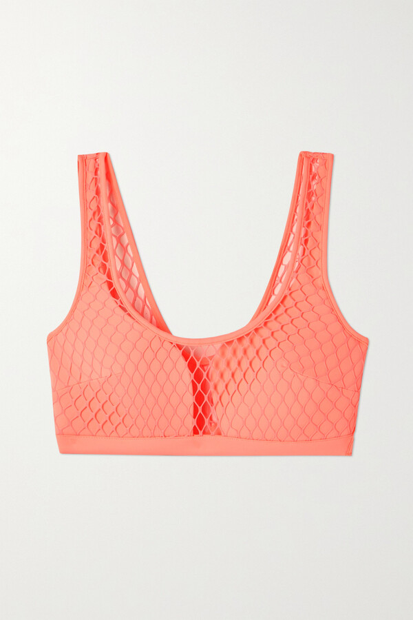 Agent Provocateur Shannon Fishnet Bikini Top - Orange - ShopStyle Two Piece  Swimsuits