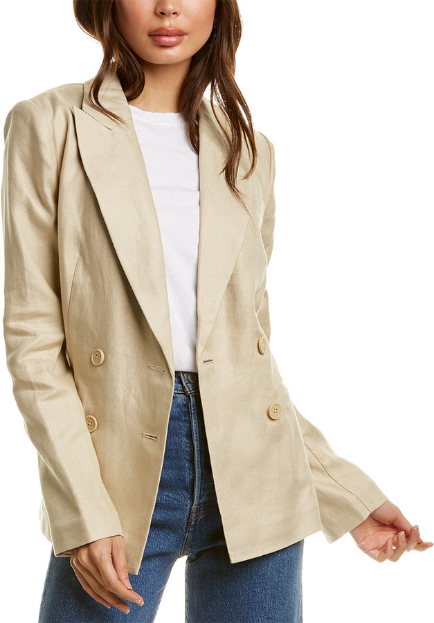 Equipment Benoite Linen Blazer ShopStyle