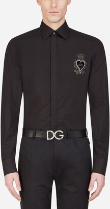 Dolce & Gabbana Black Martini Fit Shirt