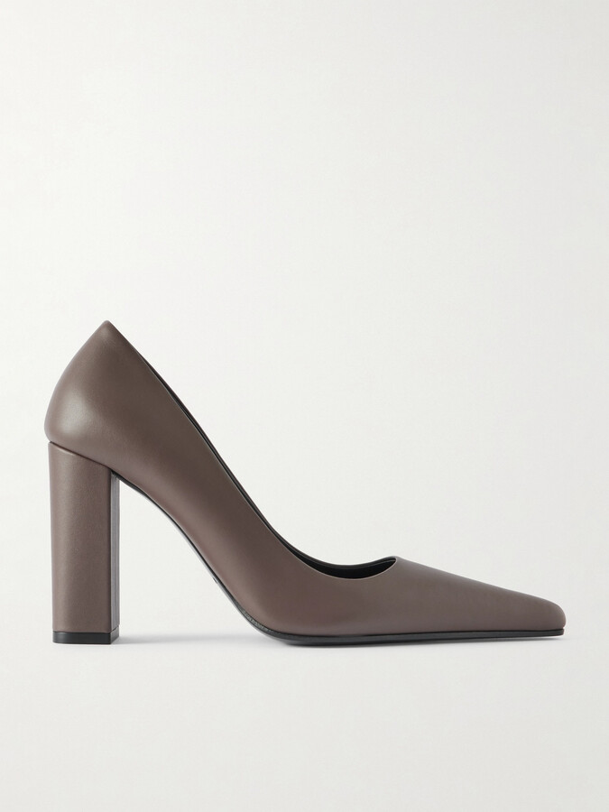 Alaia 110 Leather Pumps - Gray