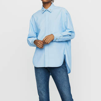 Maje Oversize blouse with double-collar shirt