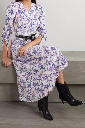 Isabel Marant Albisd Ruched Floral-print Stretch-crepe Maxi Dress