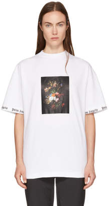 Palm Angels White Flower Pot T-Shirt