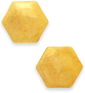 Lauren Ralph Lauren Gold-Tone Catalina Hexagon Stud Earrings