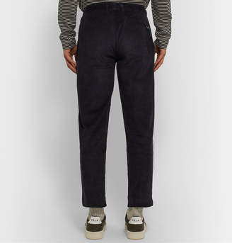 Folk Signal Tapered Cropped Pleated Cotton-Corduroy Trousers