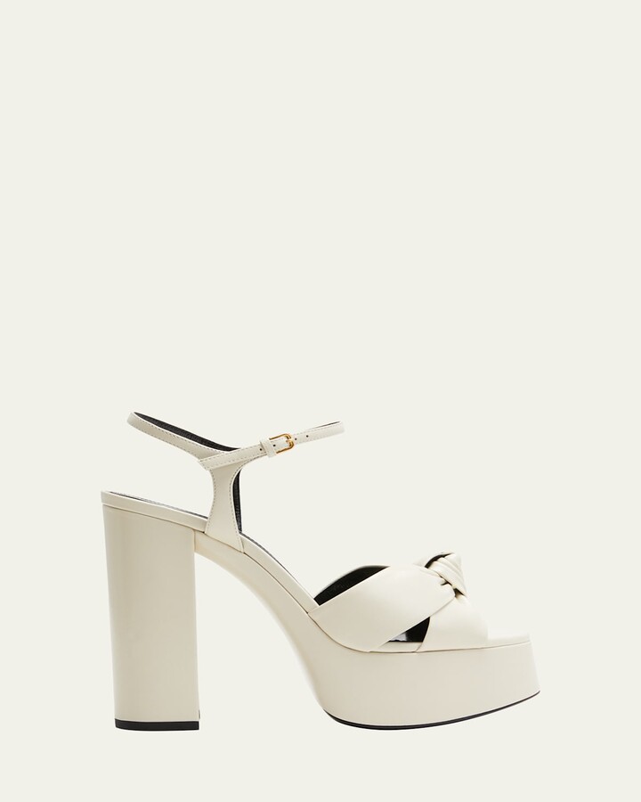 Bianca Knotted Ankle-Strap Platform Sandals