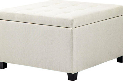 Beige Storage - Flip Top Seat Lid, Fabric Living Room, Bedroom, Entryway Vintage Design, Ample Volume With In And Frame Appeal, Considerable