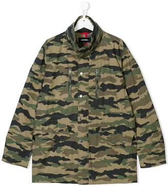 Diesel Kids camouflage coat
