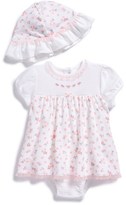 Thumbnail for your product : Little Me 'Tiny Blossoms' Dress & Hat (Baby Girls)