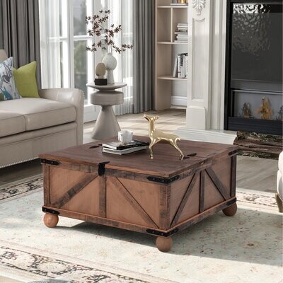 lawyer Tourist Alleviation August Grove Brillion Solid Wood Coffee Table with Storage - ShopStyle