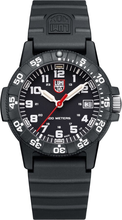 Luminox Women's Swiss Leatherback Sea Turtle Dive Black Rubber Strap Watch 39mm