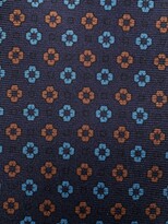 Thumbnail for your product : Borrelli Geometric-Embroidery Silk Tie