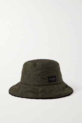 Rag & Bone Addison Reversible Quilted Recycled Shell And Fleece Bucket Hat