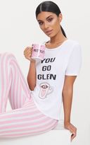 Thumbnail for your product : PrettyLittleThing Pink You Go Glen Legging Pyjama Set