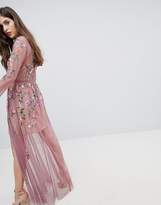 Thumbnail for your product : French Connection Sheer Embroidered Maxi Dress
