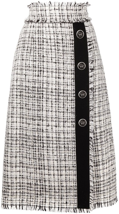 Black And White Tweed Skirt | Shop the world's largest collection 