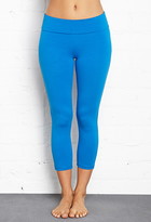 Thumbnail for your product : Forever 21 active foldover yoga capri leggings