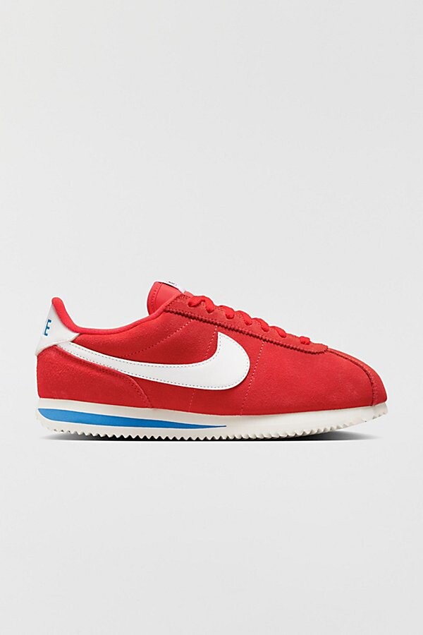 Nike Women's Cortez Sneaker in Lt Crimson/White
