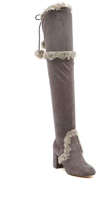 Charles by Charles David Odom Faux Fur Trim Over-the-Knee Boot