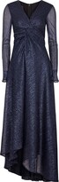 Metallic-weave Asymmetric Midi Dress 